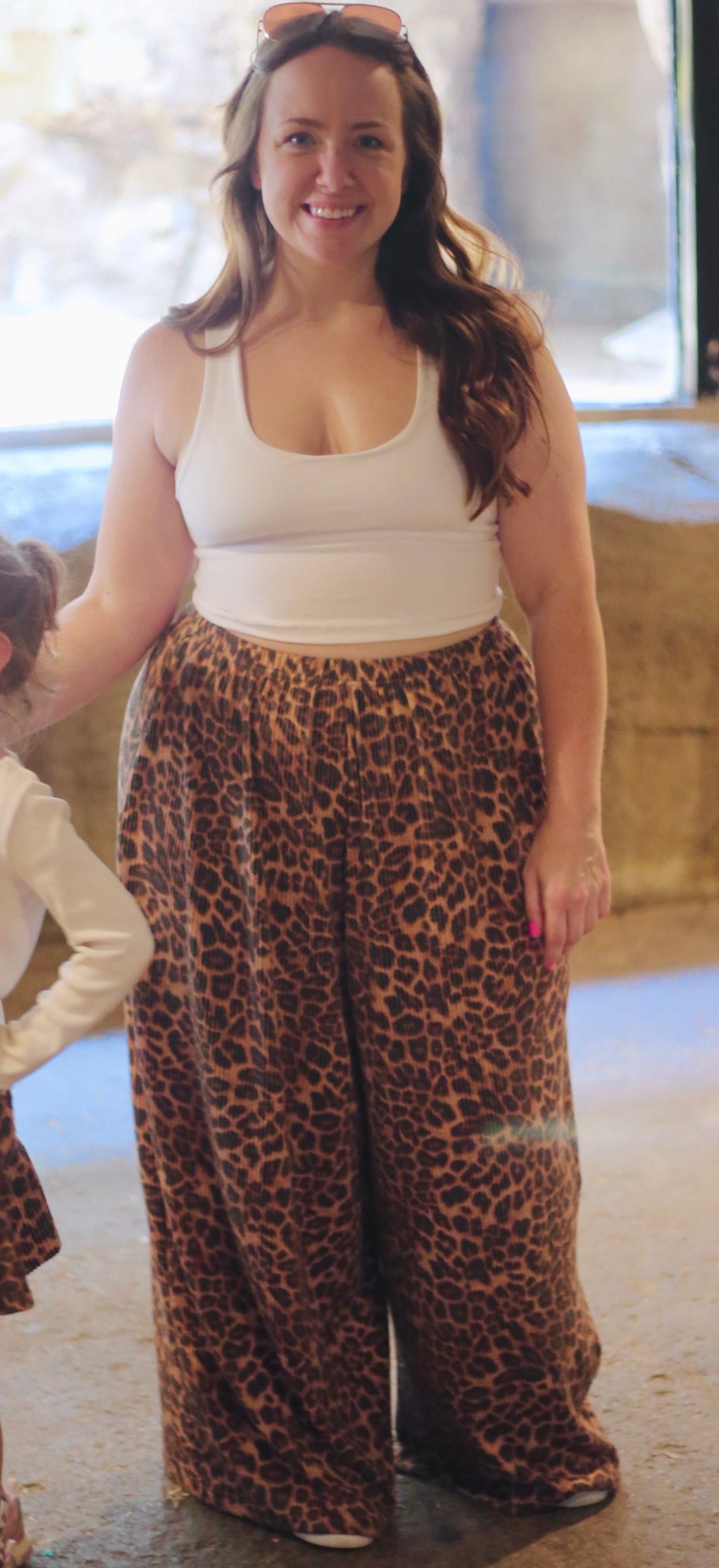 Leopard Print Wide Leg Pants