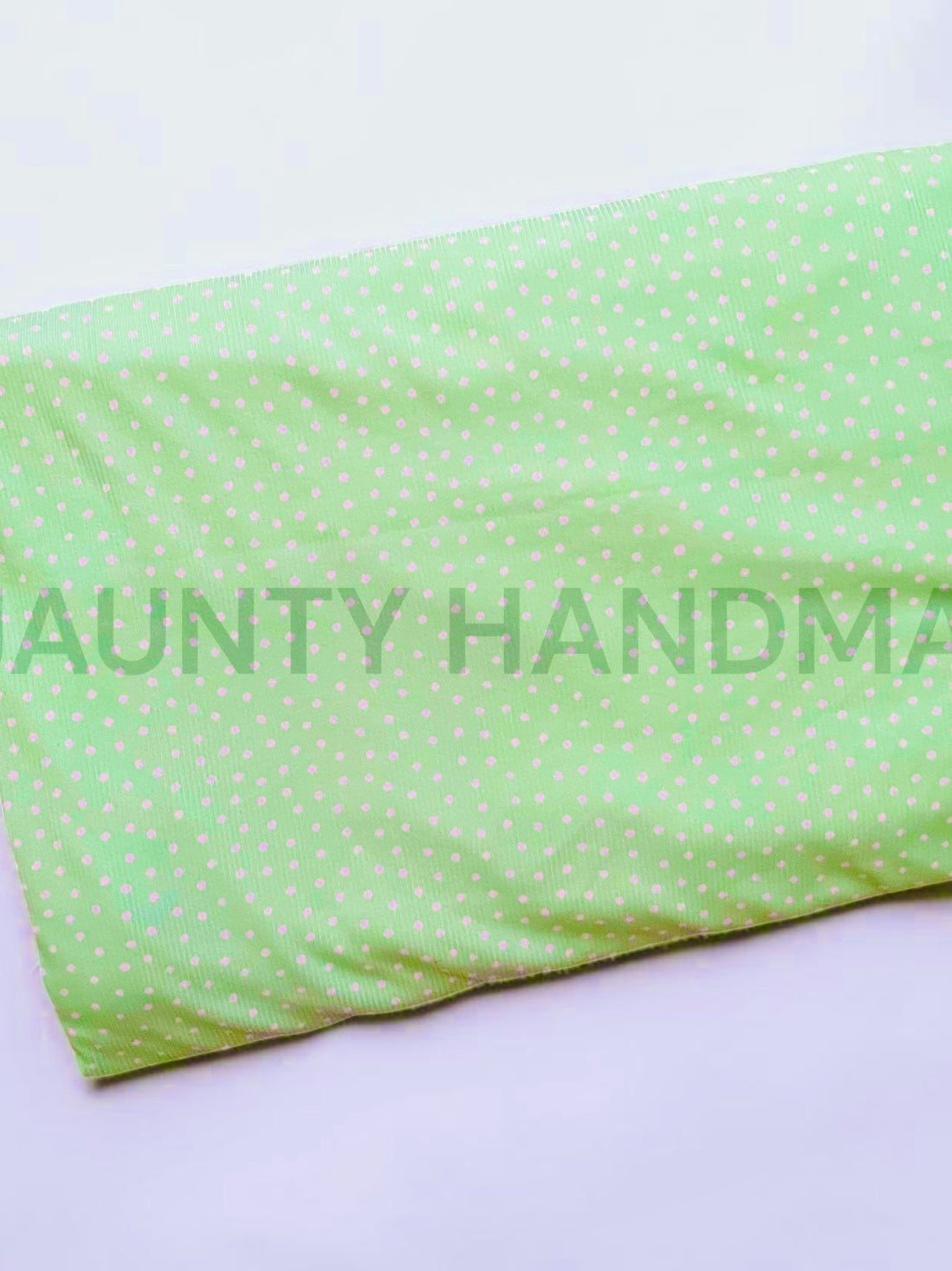 MINT GREEN/WHITE DOTS (BABY RIB)