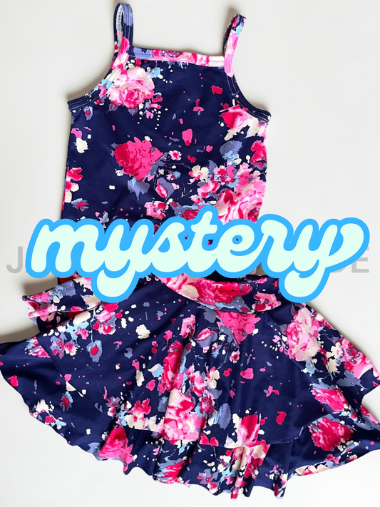 Mystery *double layered* skirted bikers and Cami