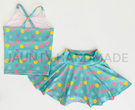 DOTS Gabi and skirted biker set